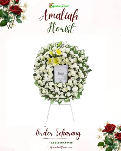 Krans Bunga Duka Cita di Sarampad